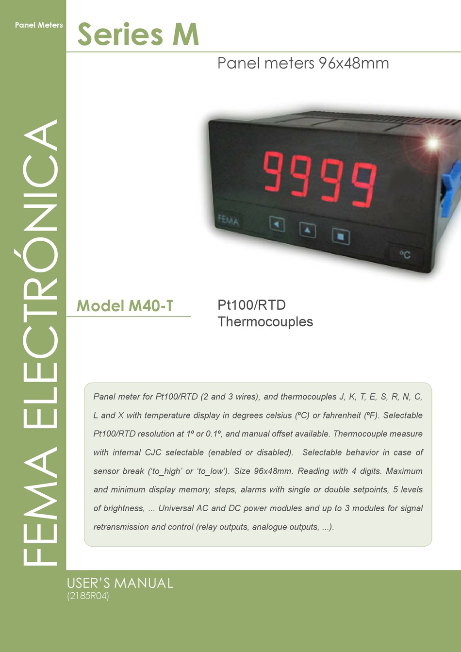 FEMA ELECTRONICA M SERIES USER MANUAL Pdf Download | ManualsLib