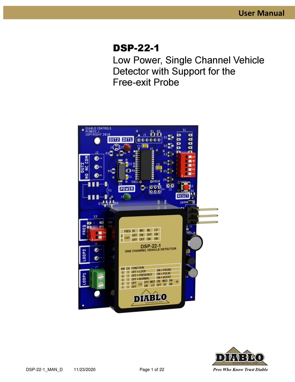 DIABLO DSP221 USER MANUAL Pdf Download ManualsLib
