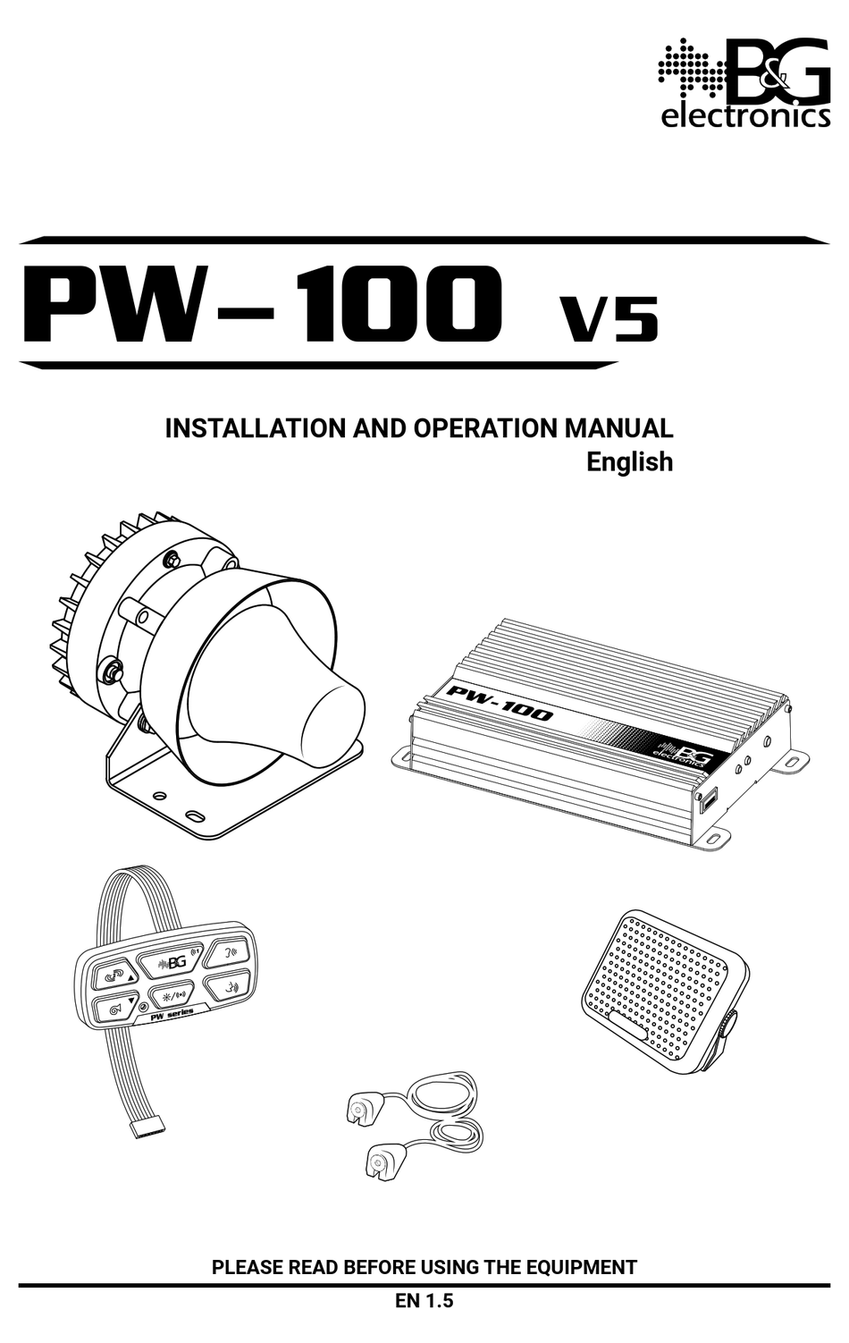 B&G ELECTRONICS PW100 INSTALLATION AND OPERATION MANUAL Pdf Download
