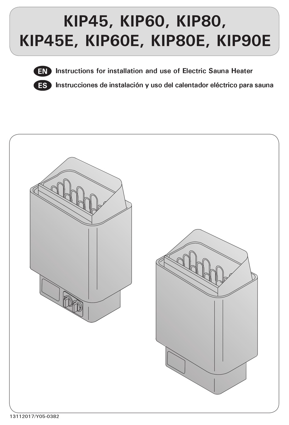 HARVIA KIP45 INSTRUCTIONS FOR INSTALLATION AND USE MANUAL Pdf Download