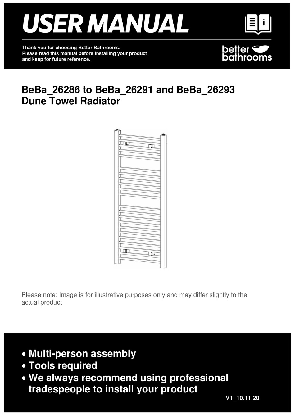 BETTER BATHROOMS DUNE USER MANUAL Pdf Download ManualsLib