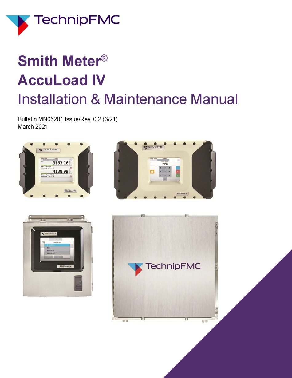 TECHNIPFMC SMITH METER ACCULOAD IV INSTALLATION MAINTENANCE MANUAL 