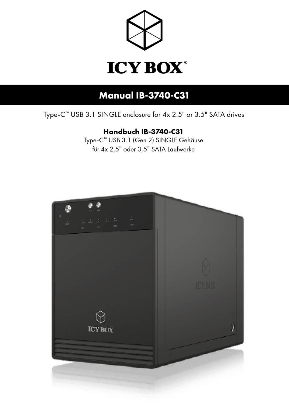 Icy Box Ib 3740 C31 Manual Pdf Download Manualslib 