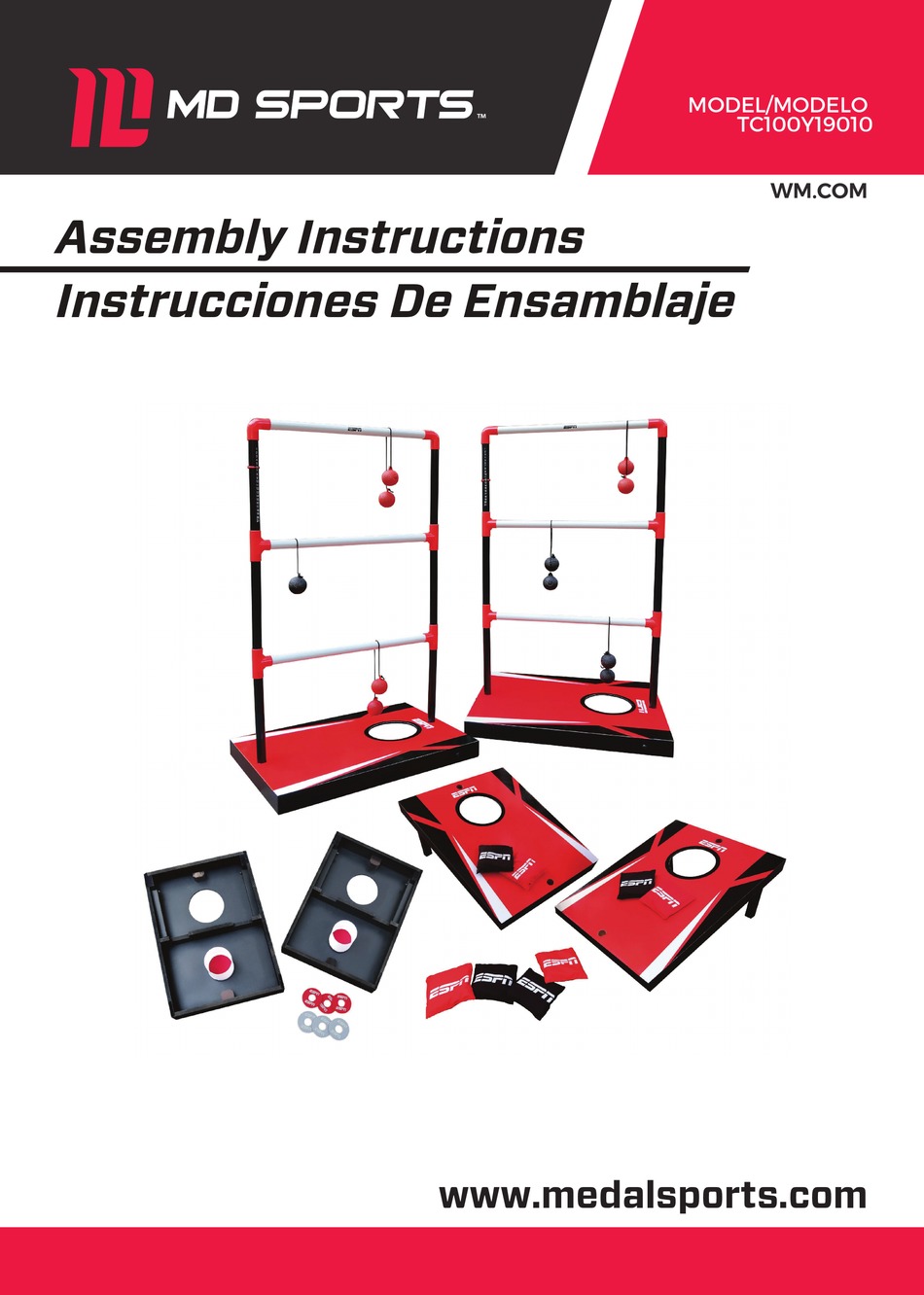 MD SPORTS TC100Y19010 ASSEMBLY INSTRUCTIONS MANUAL Pdf Download