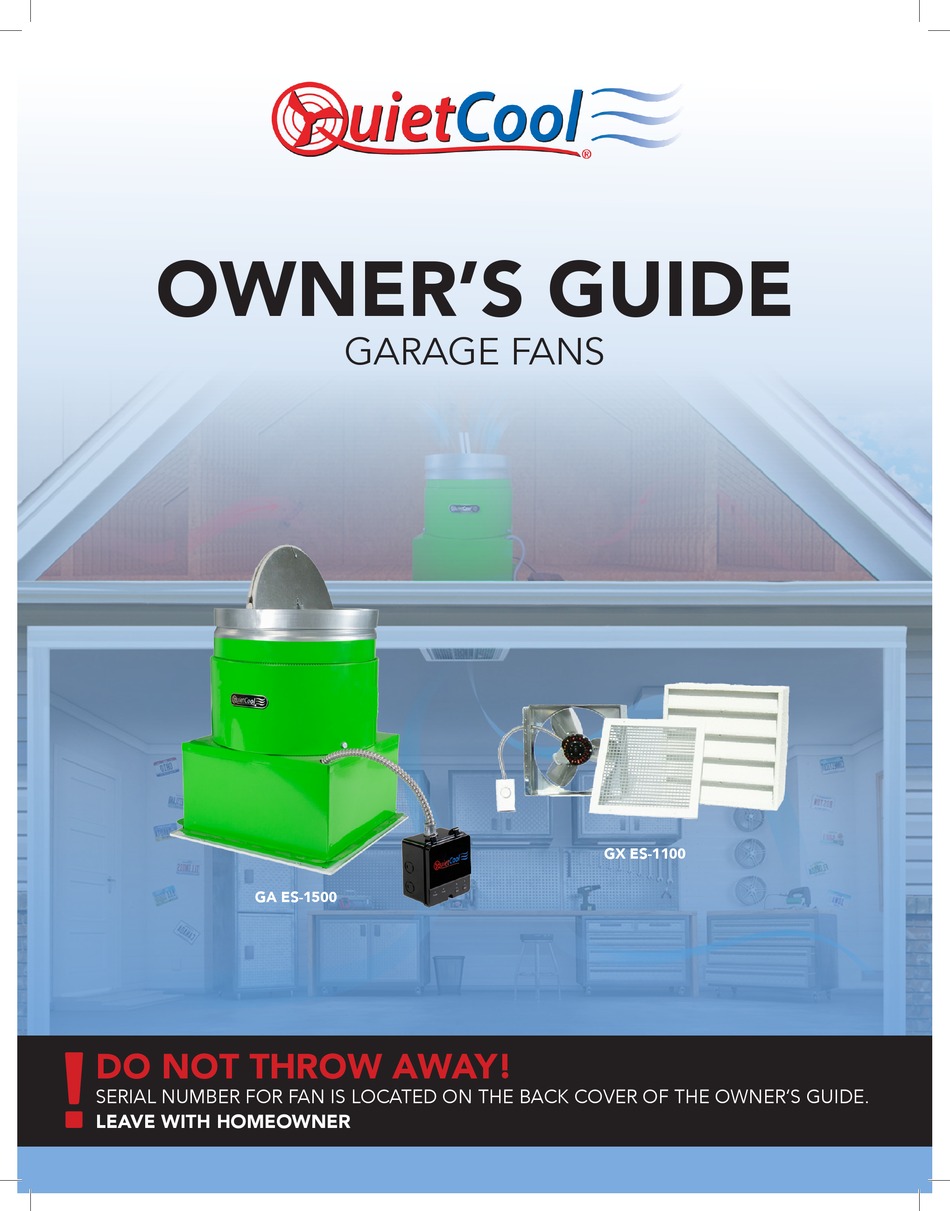 QUIETCOOL GA ES-1500 OWNER'S MANUAL Pdf Download | ManualsLib