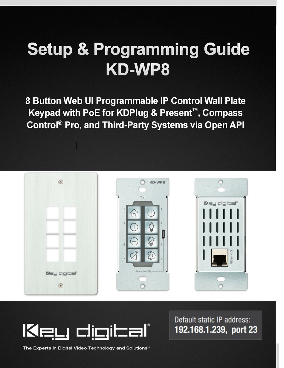KEY DIGITAL KDWP8 SETUP AND PROGRAMMING MANUAL Pdf Download ManualsLib