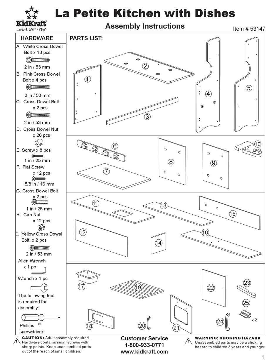 KIDKRAFT 53147 ASSEMBLY INSTRUCTIONS MANUAL Pdf Download ManualsLib