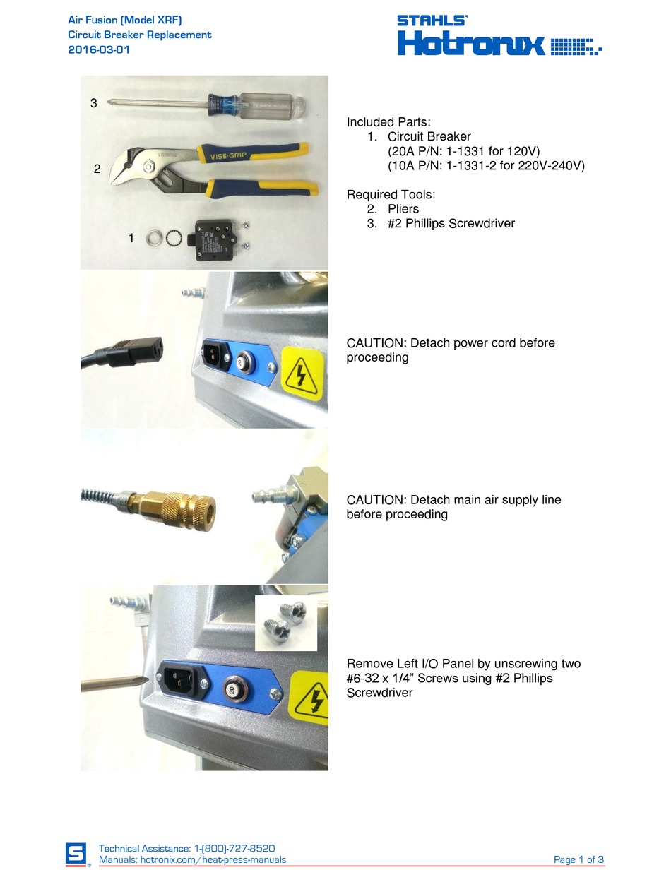 STAHLS HOTRONIX AIR FUSION XRF REPLACEMENT MANUAL Pdf Download ManualsLib