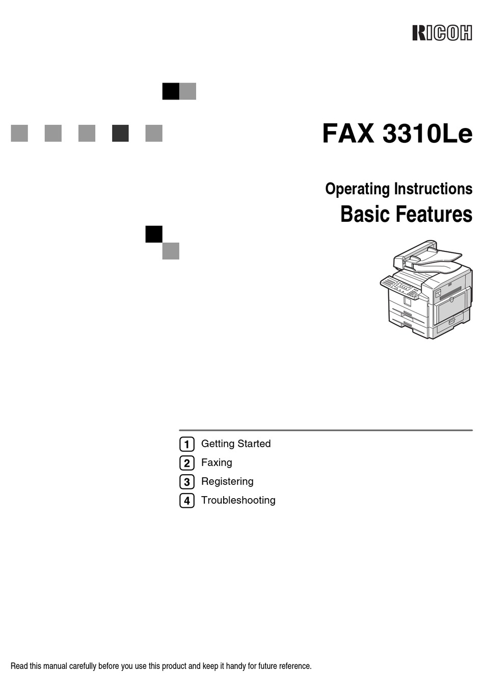 RICOH FAX 3310LE OPERATING INSTRUCTIONS MANUAL Pdf Download ManualsLib
