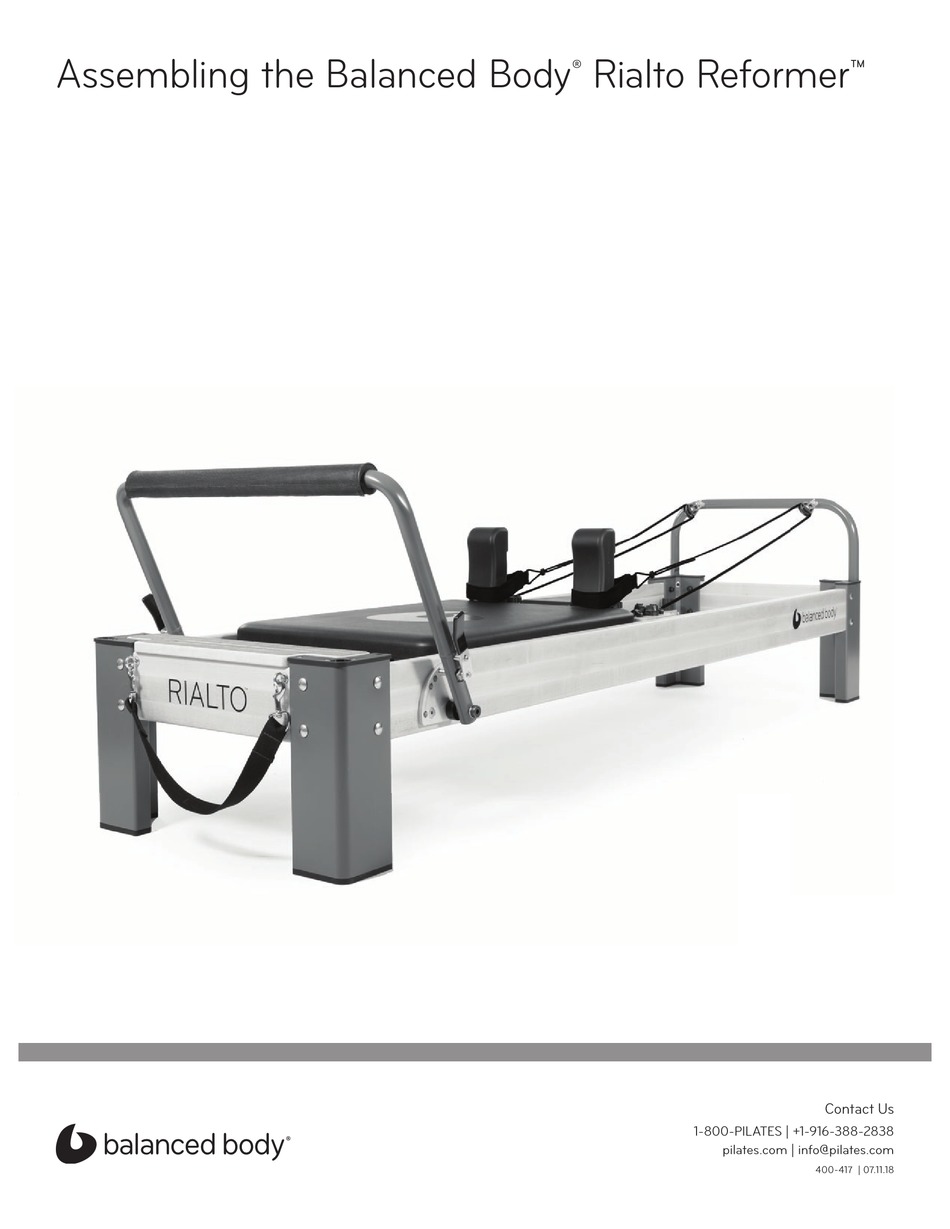 BALANCED BODY RIALTO REFORMER ASSEMBLING Pdf Download ManualsLib