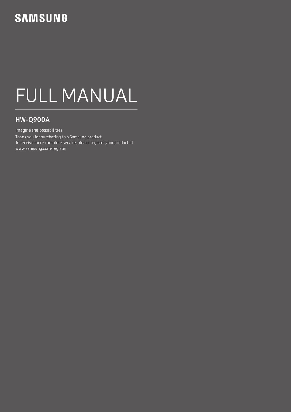 SAMSUNG HW-Q900A FULL MANUAL Pdf Download | ManualsLib