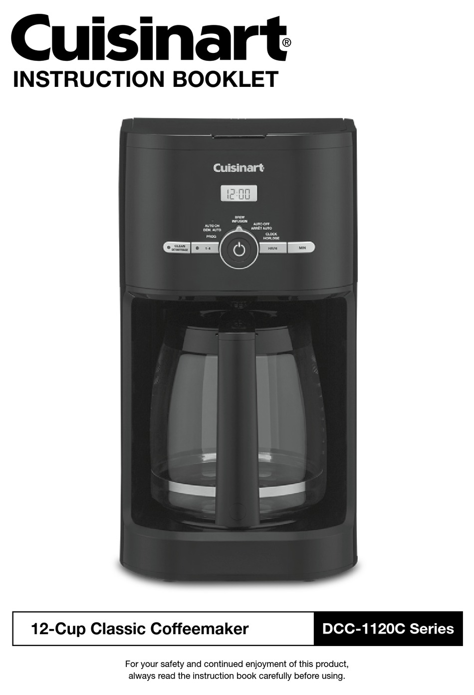 CUISINART DCC1120C SERIES INSTRUCTION BOOKLET Pdf Download ManualsLib