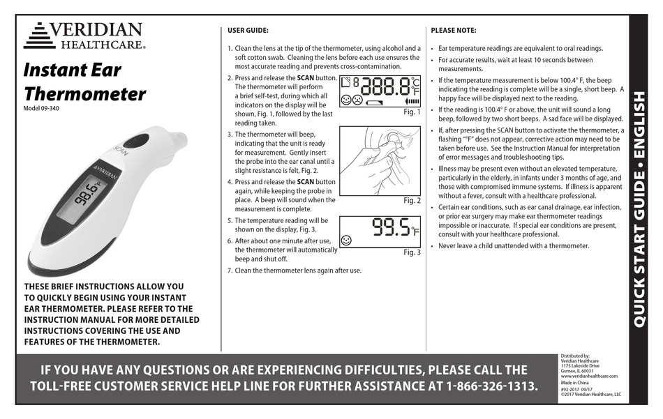 VERIDIAN HEALTHCARE 09340 QUICK START MANUAL Pdf Download ManualsLib