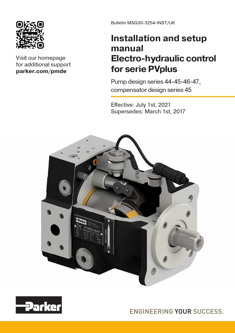 PARKER PV SERIES INSTALLATION AND SETUP MANUAL Pdf Download ManualsLib
