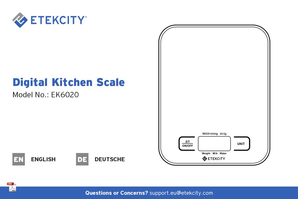 ETEKCITY EK6020 MANUAL Pdf Download ManualsLib