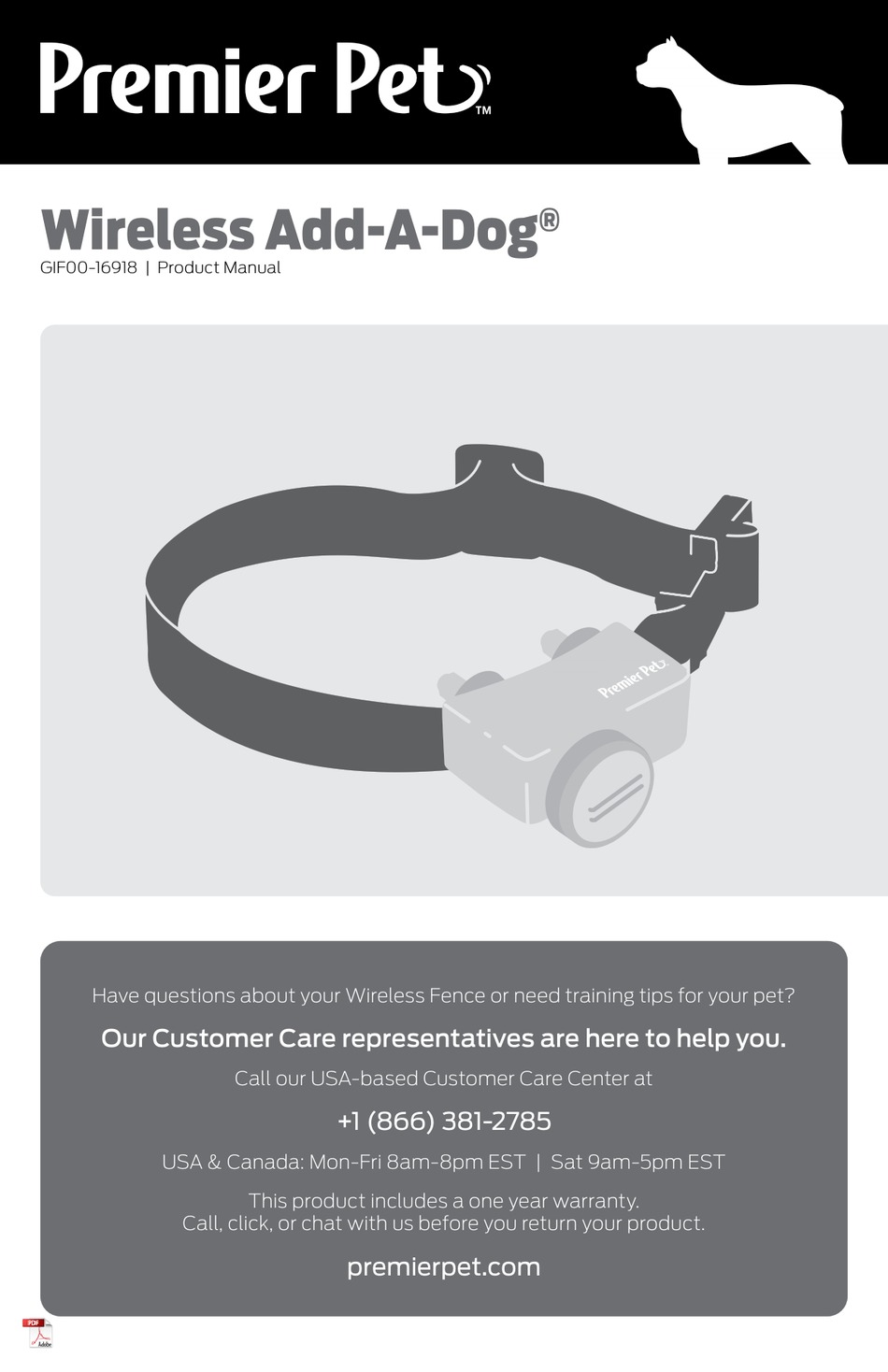PREMIER PET WIRELESS ADDADOG GIF0016918 PRODUCT MANUAL Pdf Download