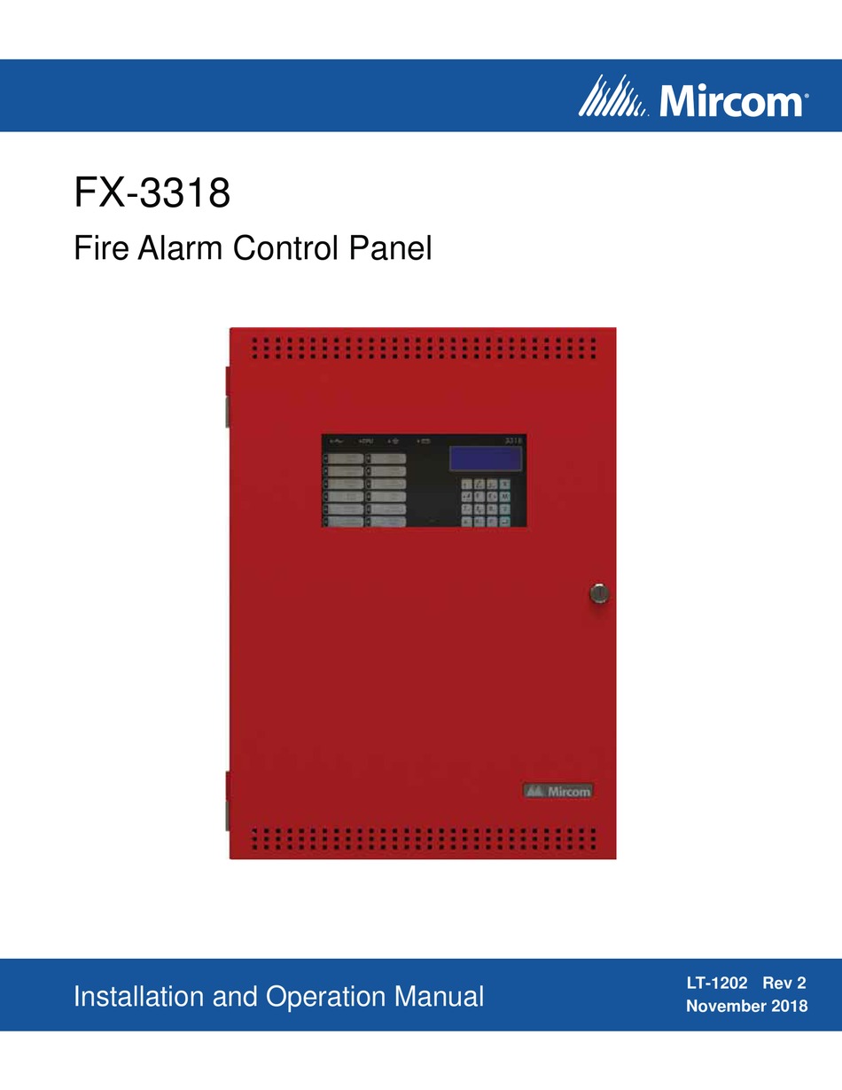 Mircom Fx 3318 Installation And Operation Manual Pdf Download Manualslib 