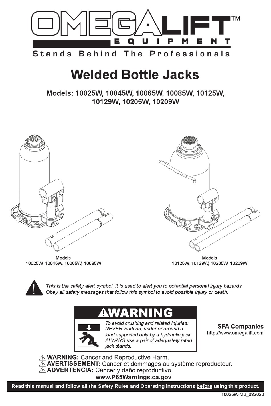 omega-lift-equipment-10025w-manual-pdf-download-manualslib