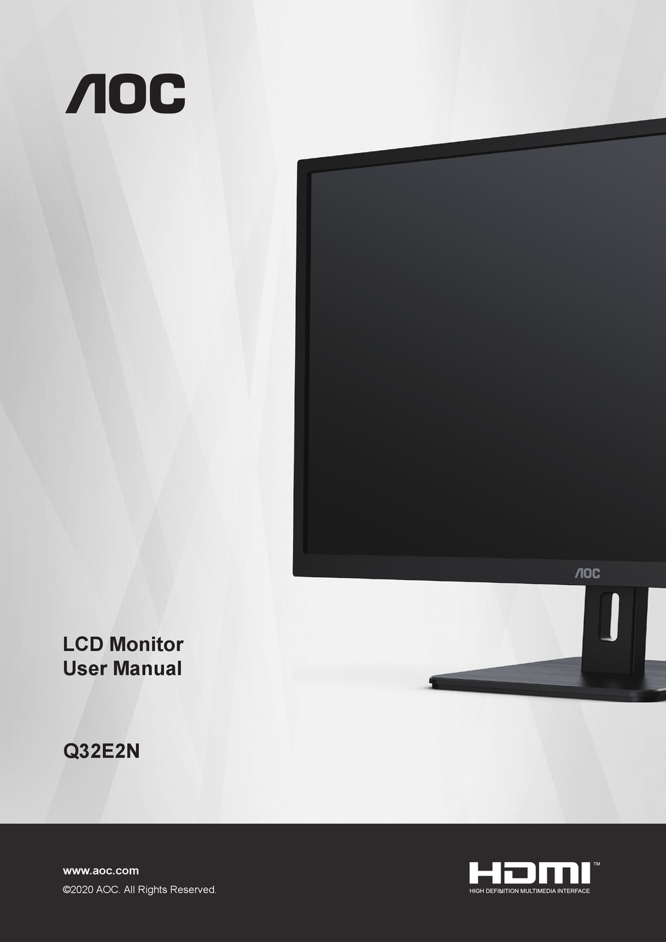 AOC Q32E2N USER MANUAL Pdf Download | ManualsLib