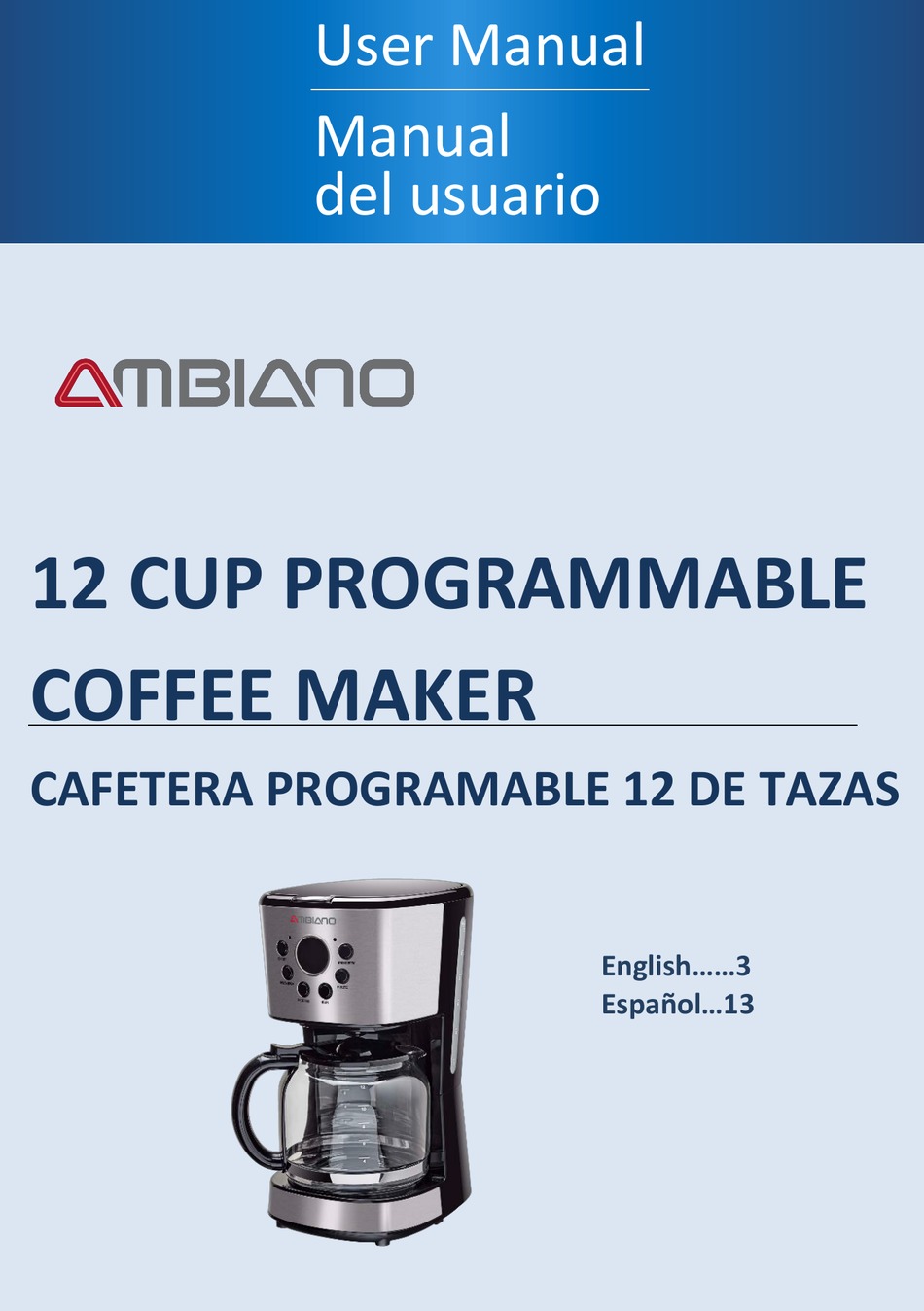 AMBIANO CM9405TUL USER MANUAL Pdf Download ManualsLib