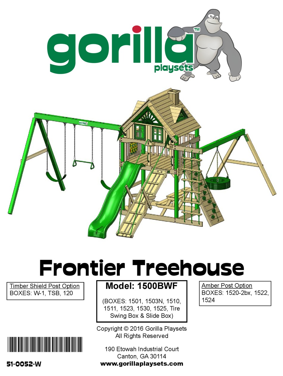 GORILLA PLAYSETS FRONTIER TREEHOUSE MANUAL Pdf Download ManualsLib