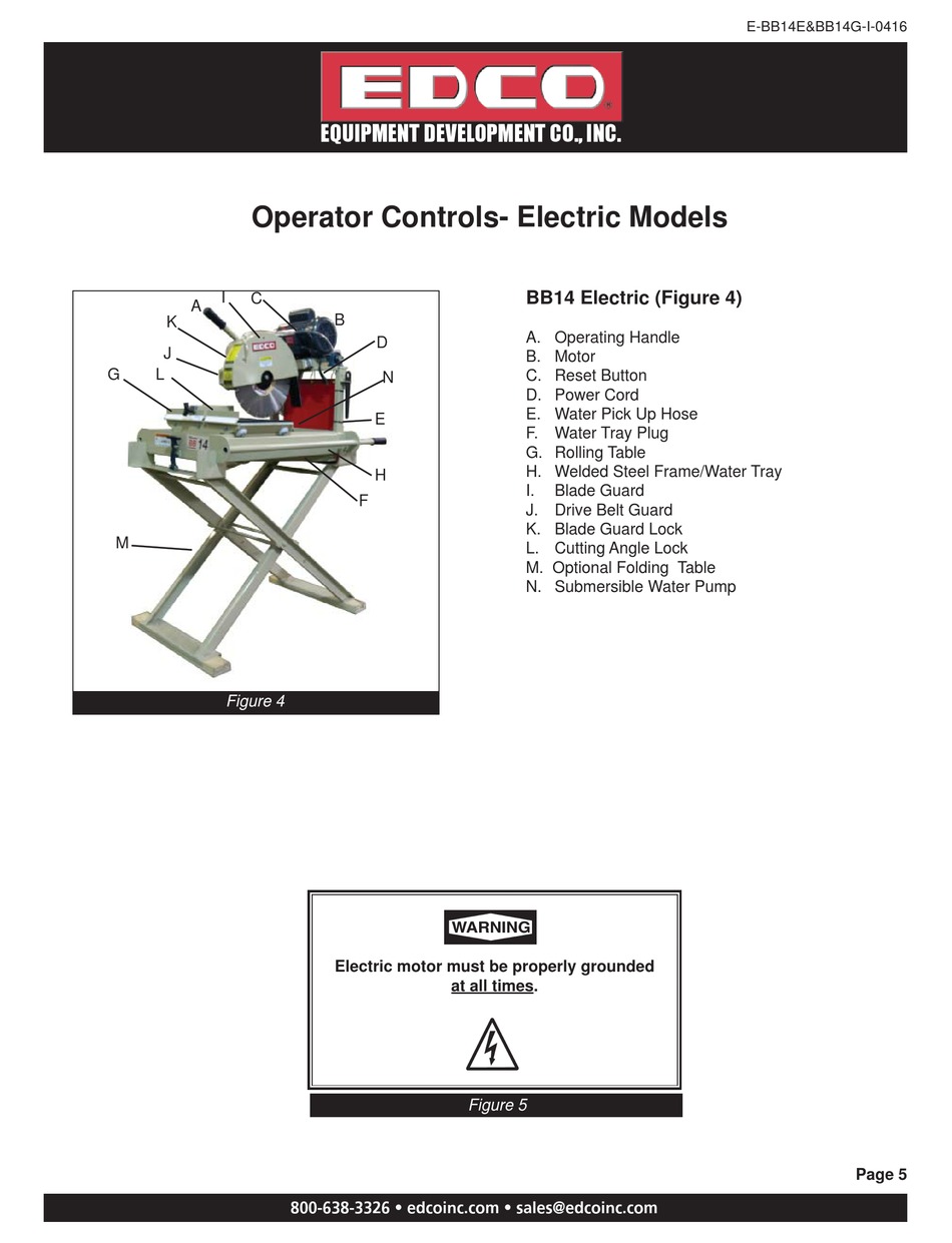 EDCO BB14 MANUAL Pdf Download | ManualsLib