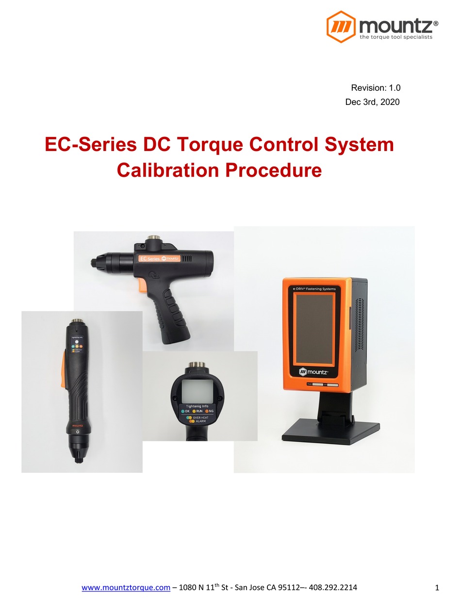 MOUNTZ EC SERIES CALIBRATION PROCEDURE Pdf Download ManualsLib