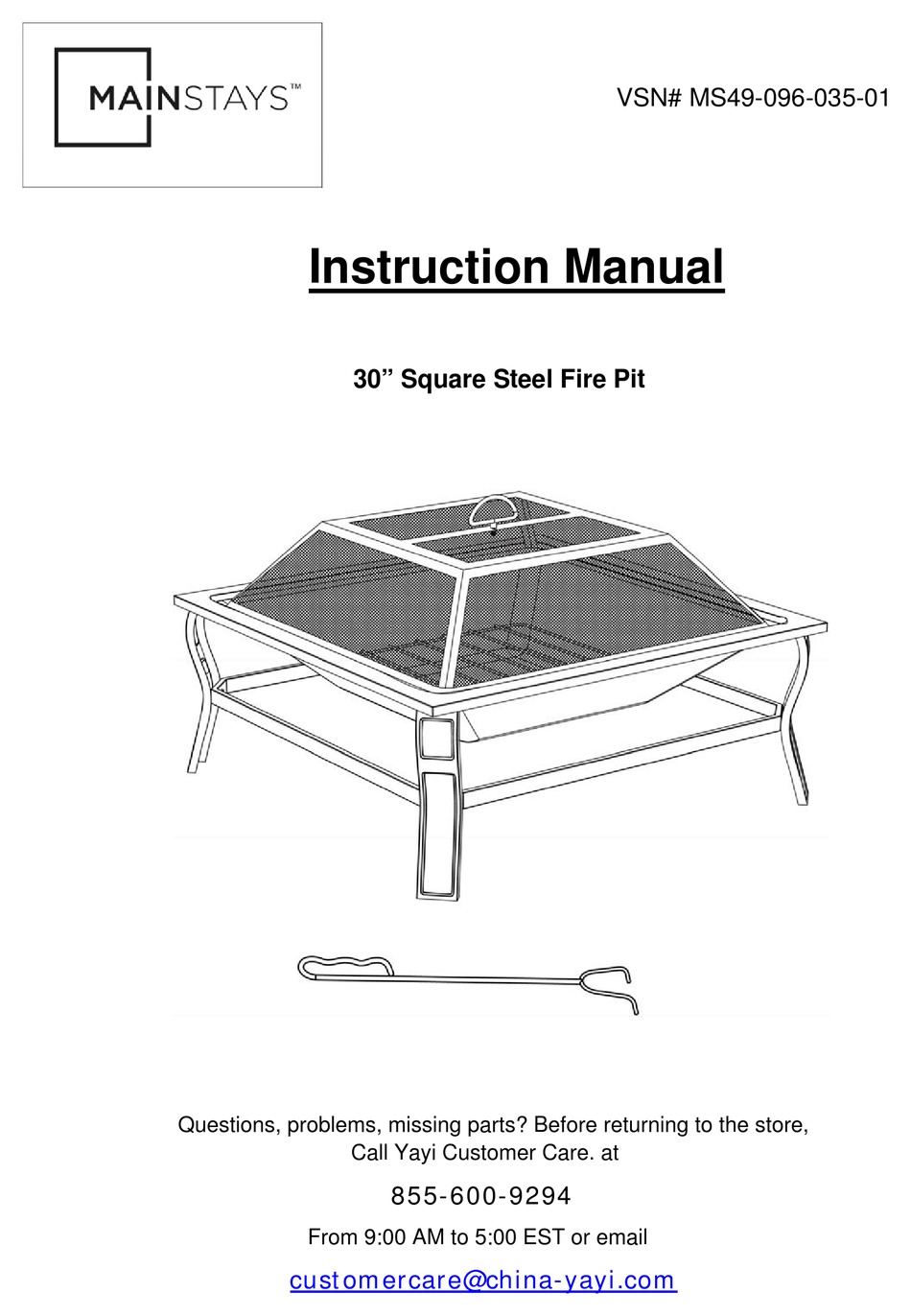 MAINSTAYS MS49-096-035-01 INSTRUCTION MANUAL Pdf Download | ManualsLib