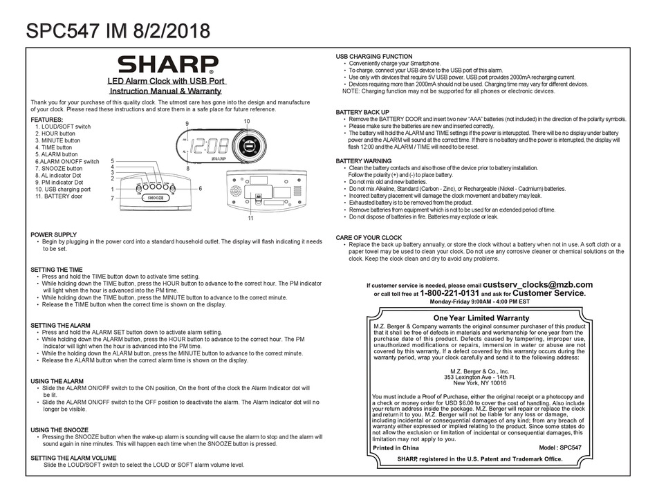 sharp-spc547-instruction-manual-warranty-pdf-download-manualslib