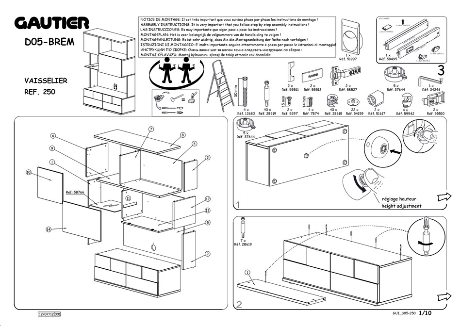 GAUTIER D05BREM 250 ASSEMBLY INSTRUCTIONS MANUAL Pdf Download ManualsLib