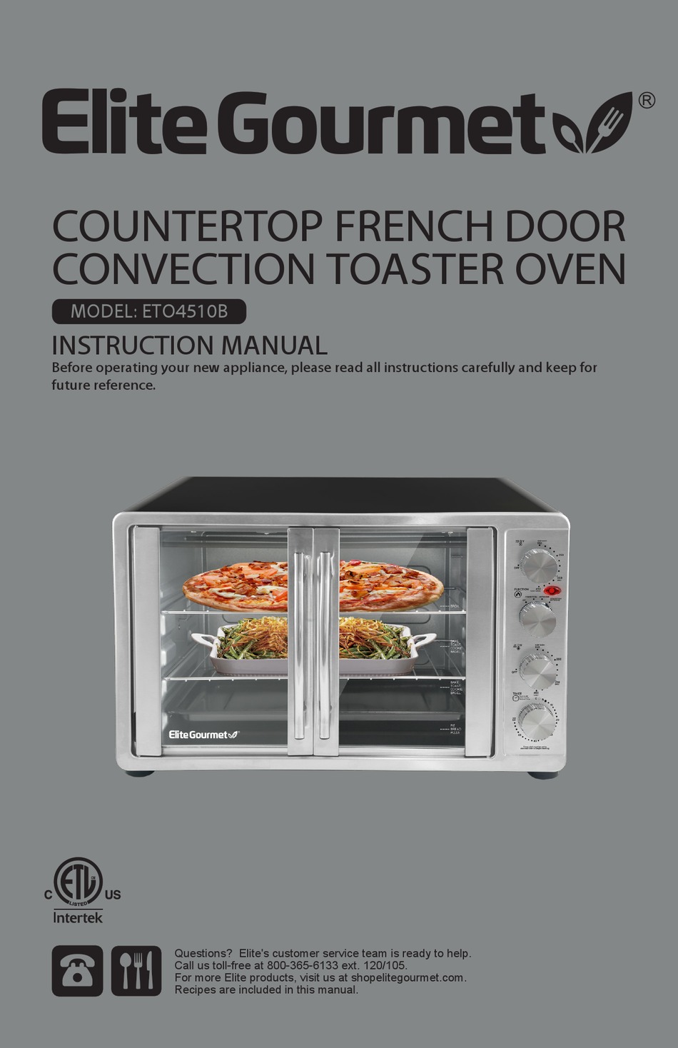 ELITE GOURMET ETO4510B INSTRUCTION MANUAL Pdf Download ManualsLib