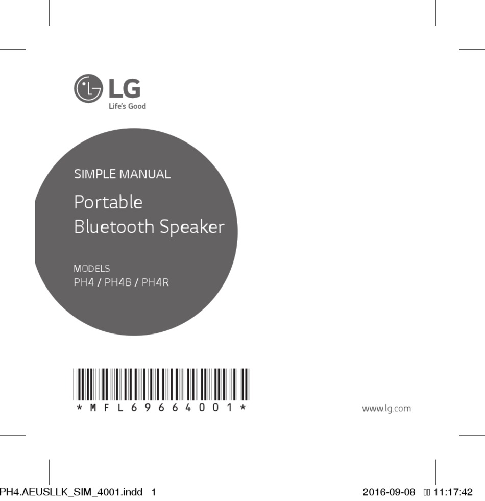 BT Speaker-LG инструкция.