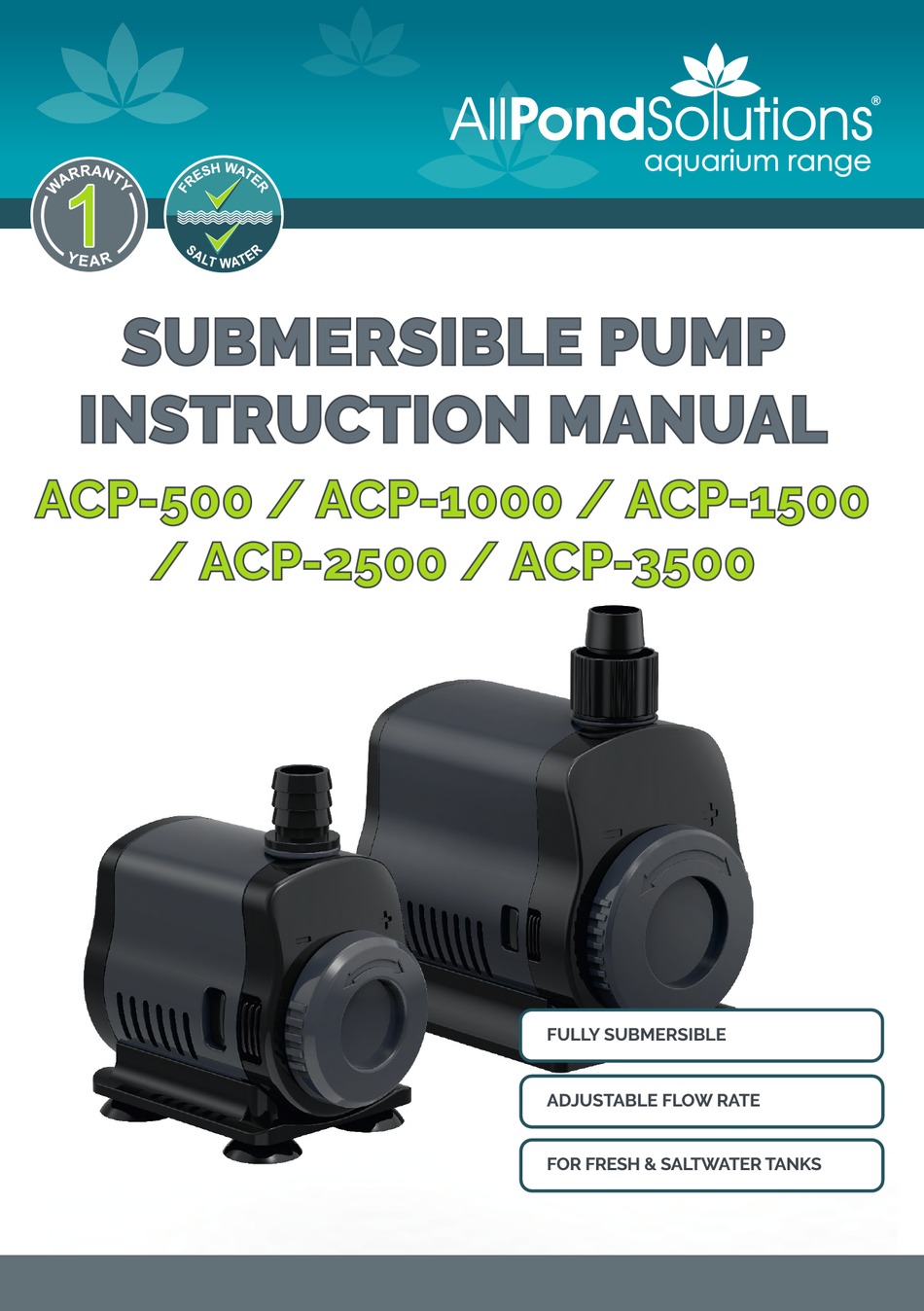 ALL POND SOLUTIONS ACP500 INSTRUCTION MANUAL Pdf Download ManualsLib