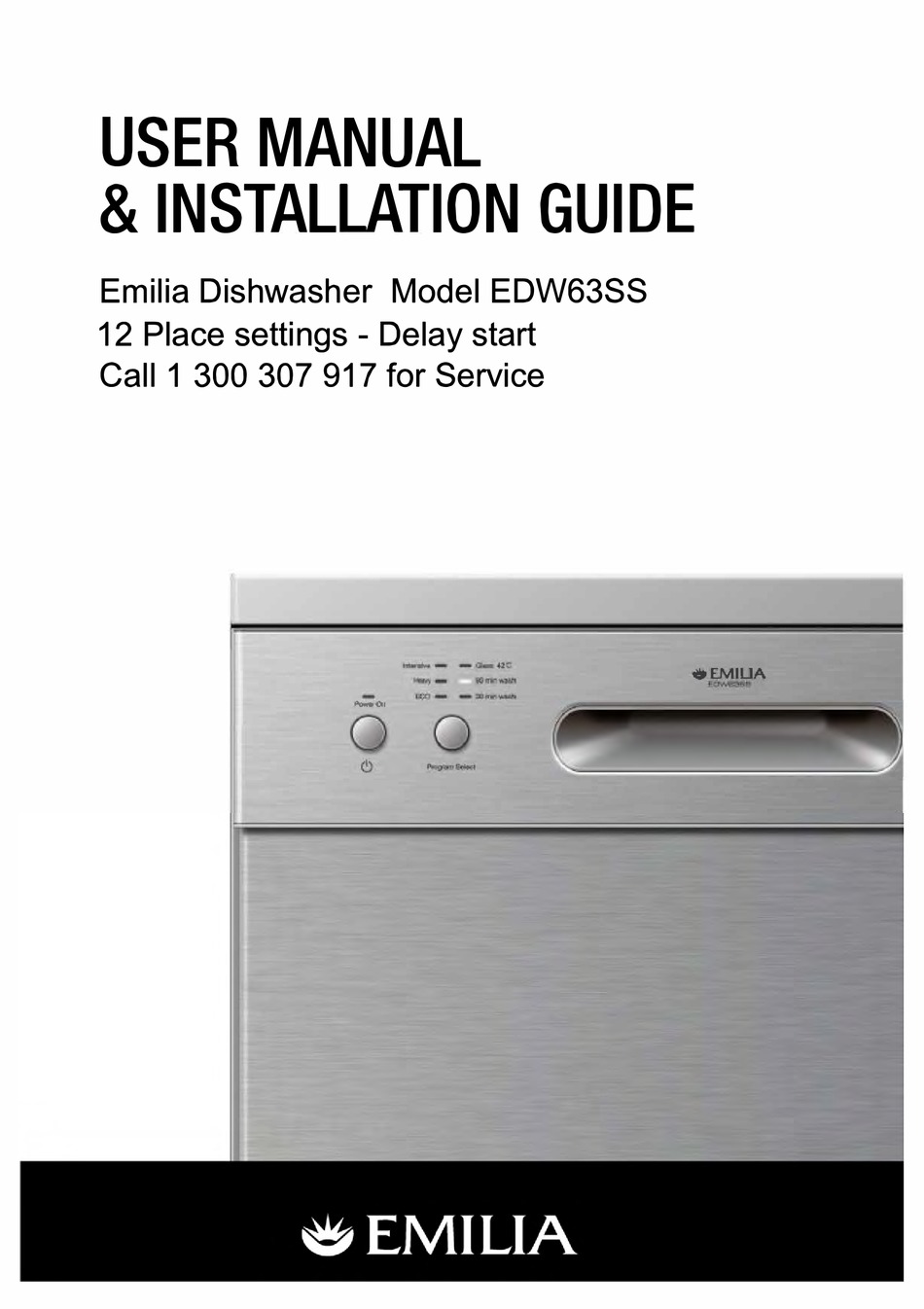 EMILIA EDW63SS USER MANUAL & INSTALLATION MANUAL Pdf Download | ManualsLib