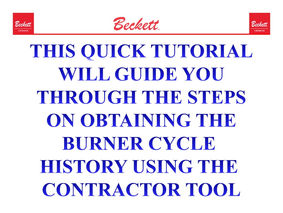 BECKETT GENISYS QUICK TUTORIAL Pdf Download ManualsLib