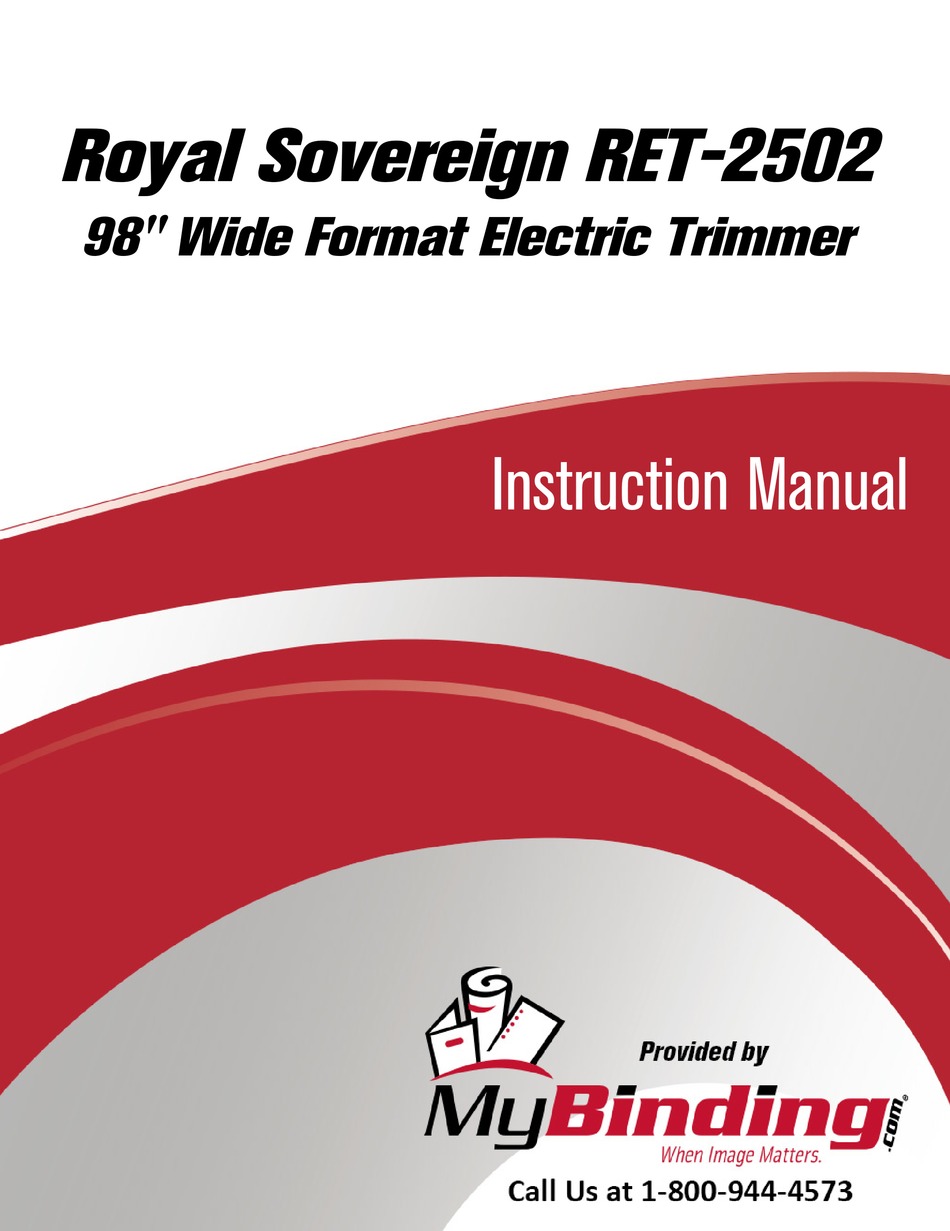 ROYAL SOVEREIGN RET SERIES INSTRUCTION MANUAL Pdf Download ManualsLib