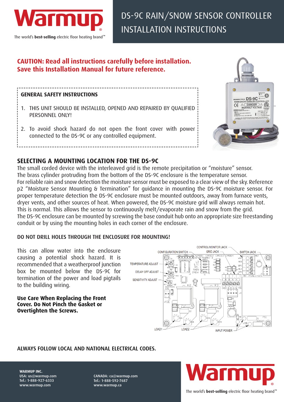 WARMUP DS9C INSTALLATION INSTRUCTIONS MANUAL Pdf Download ManualsLib