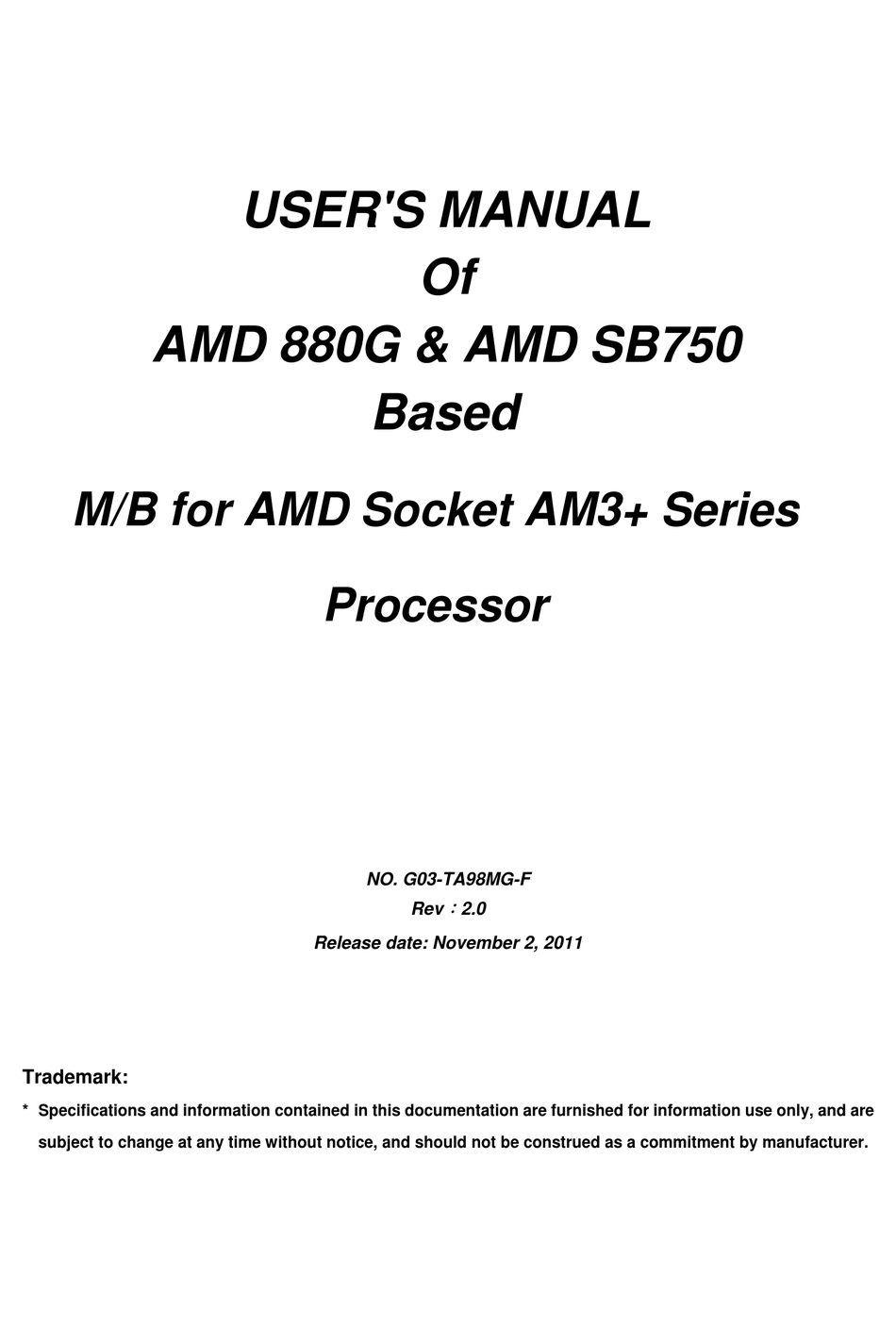 AMD 880G USER MANUAL Pdf Download | ManualsLib