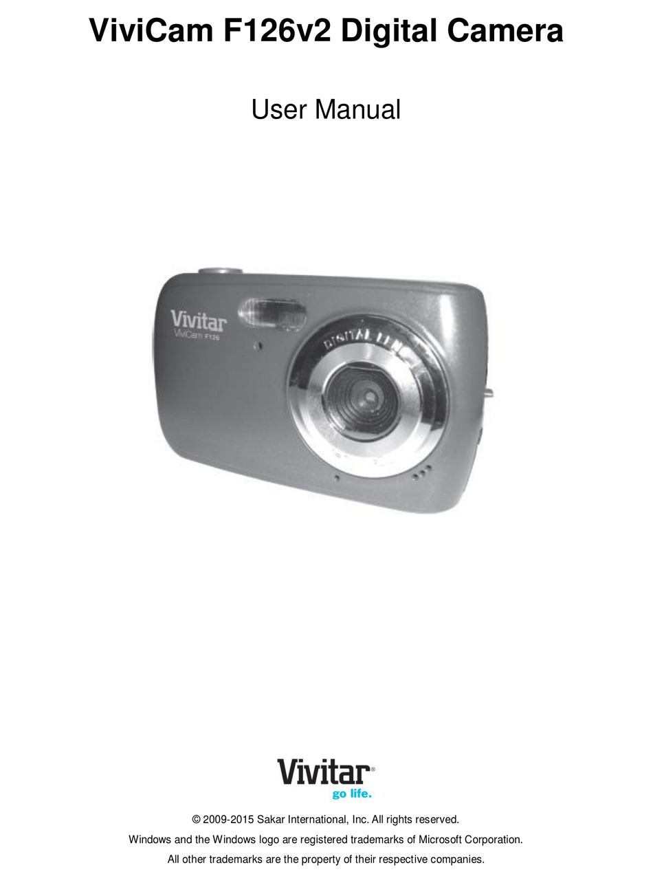 VIVITAR VIVICAM F126V2 USER MANUAL Pdf Download ManualsLib