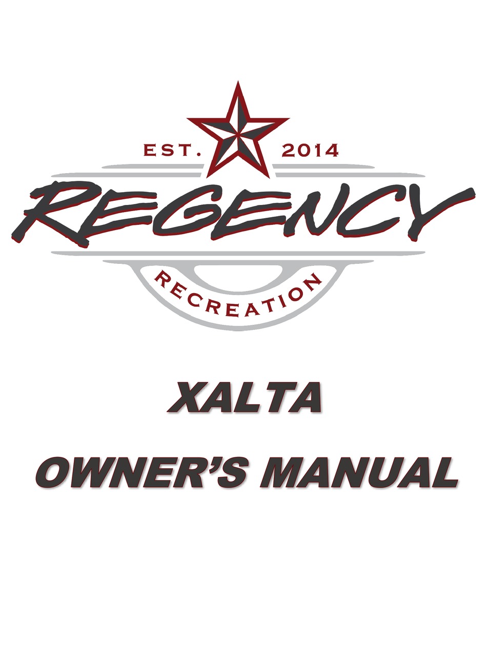 REGENCY XALTA OWNER'S MANUAL Pdf Download ManualsLib