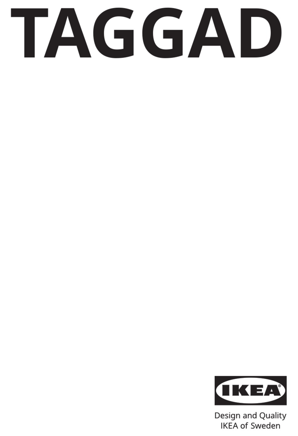 IKEA TAGGAD MANUAL Pdf Download ManualsLib