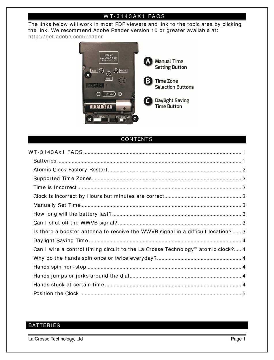 LA CROSSE TECHNOLOGY WT3143AX1 FAQS Pdf Download ManualsLib
