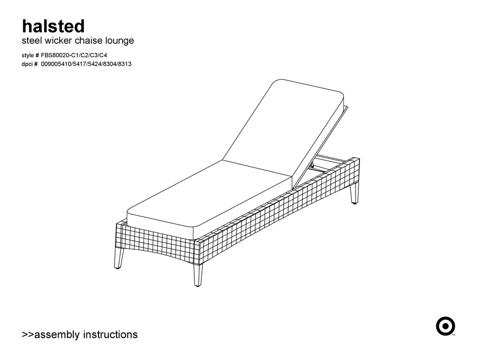YOTRIO TARGET HALSTED FBS80020C1 ASSEMBLY INSTRUCTIONS MANUAL Pdf