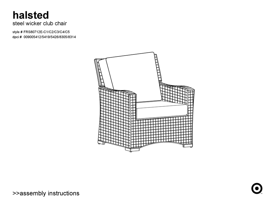 YOTRIO TARGET HALSTED FRS80712EC1 ASSEMBLY INSTRUCTIONS MANUAL Pdf
