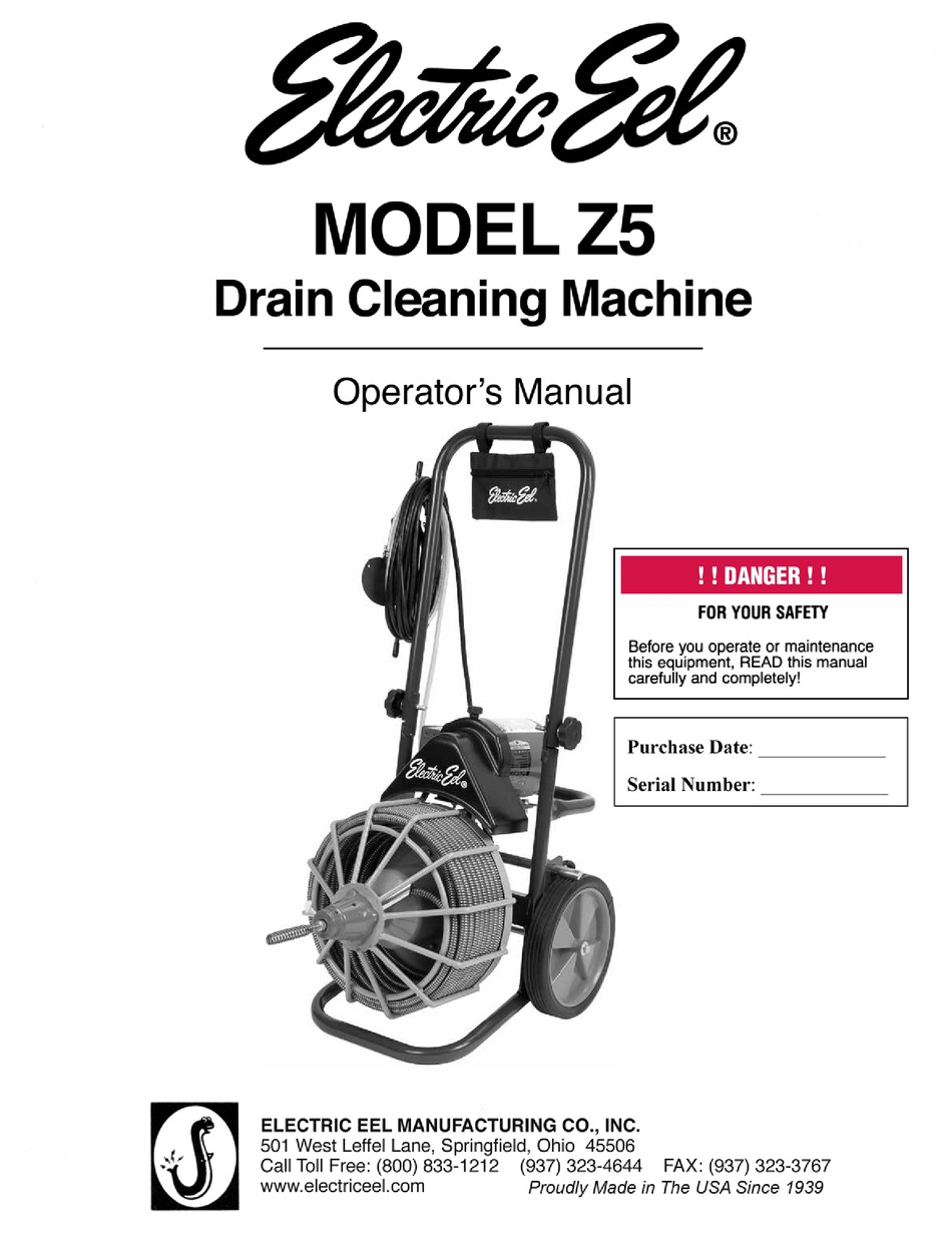 ELECTRIC EEL Z5 OPERATOR'S MANUAL Pdf Download ManualsLib