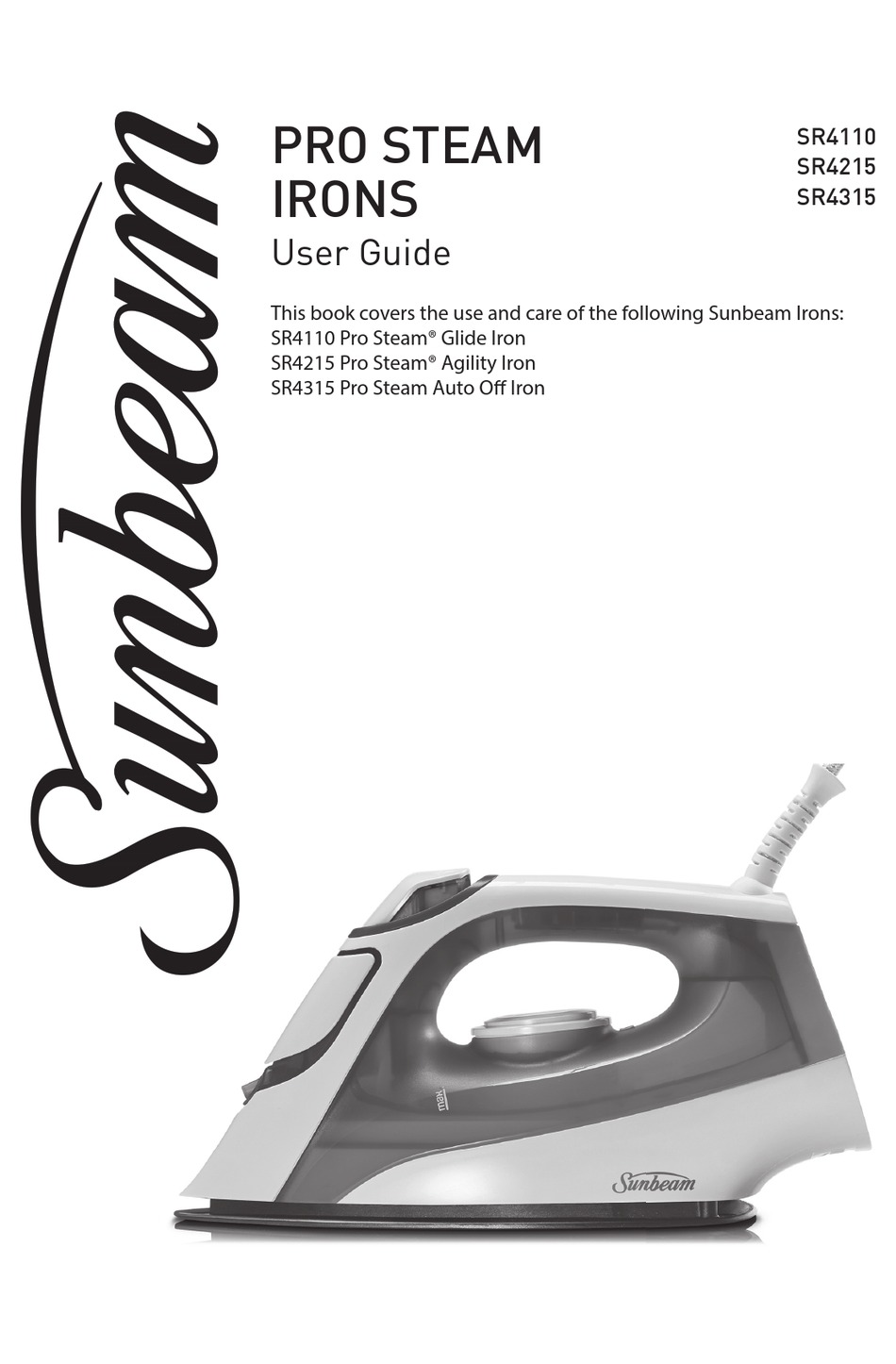 SUNBEAM PRO STEAM SR4215 USER MANUAL Pdf Download ManualsLib