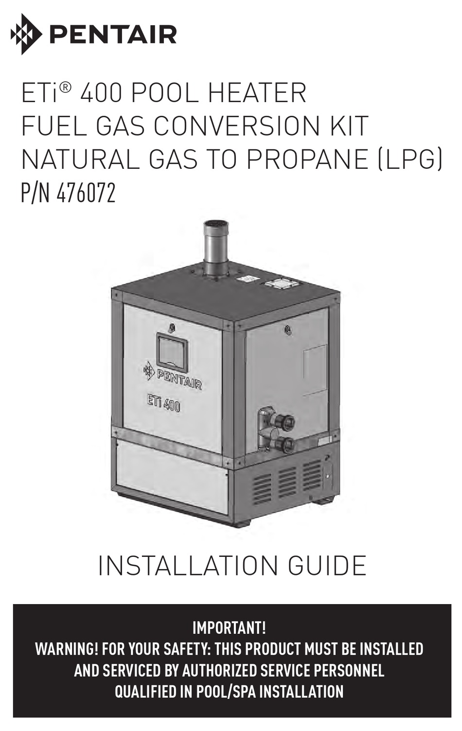 PENTAIR ETI 400 INSTALLATION MANUAL Pdf Download ManualsLib