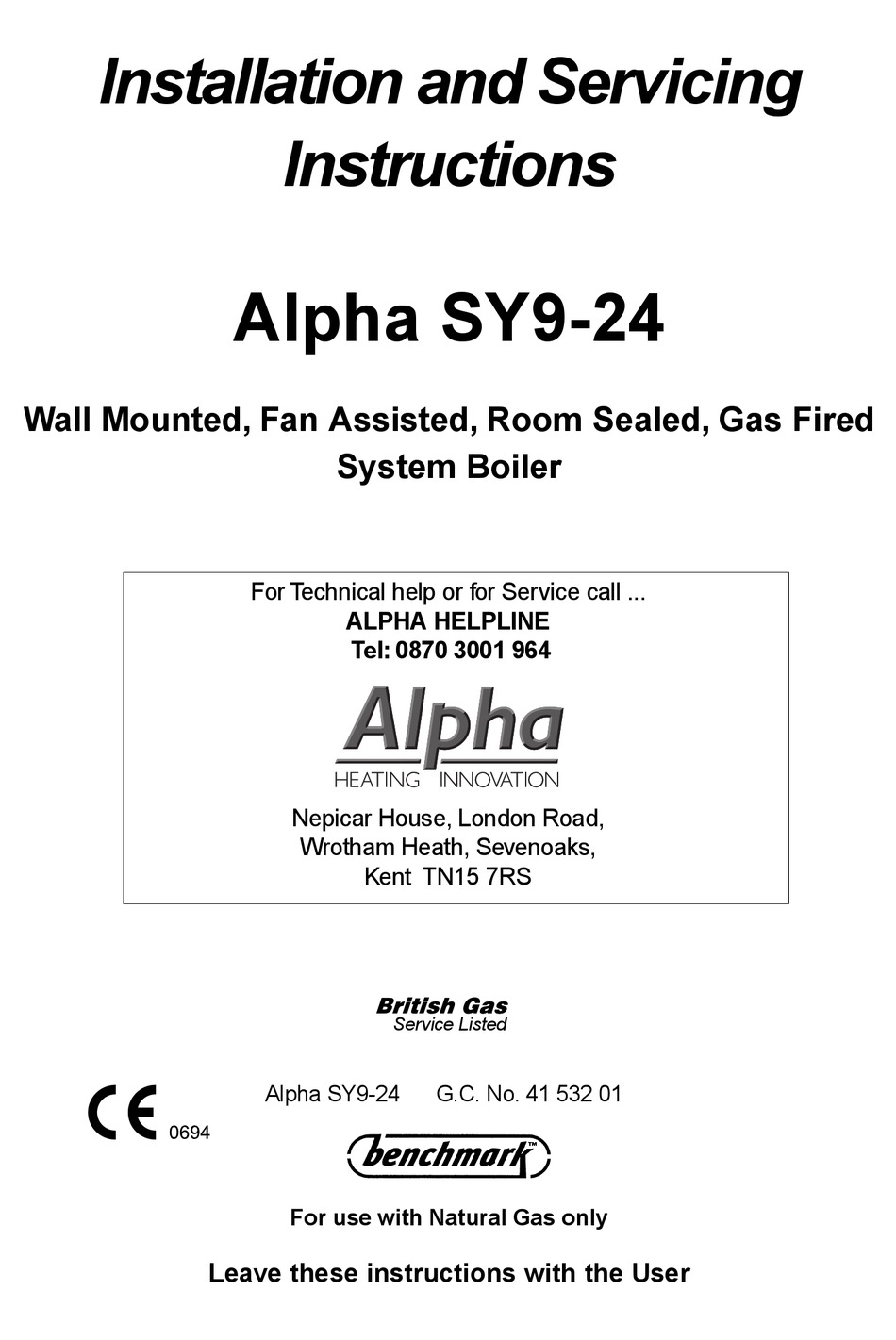 ALPHA BOILERS SY924 INSTALLATION AND SERVICING INSTRUCTIONS Pdf Download ManualsLib ALPHA BOILERS SY924 INSTALLATION AND SERVICING INSTRUCTIONS Pdf Download ManualsLib