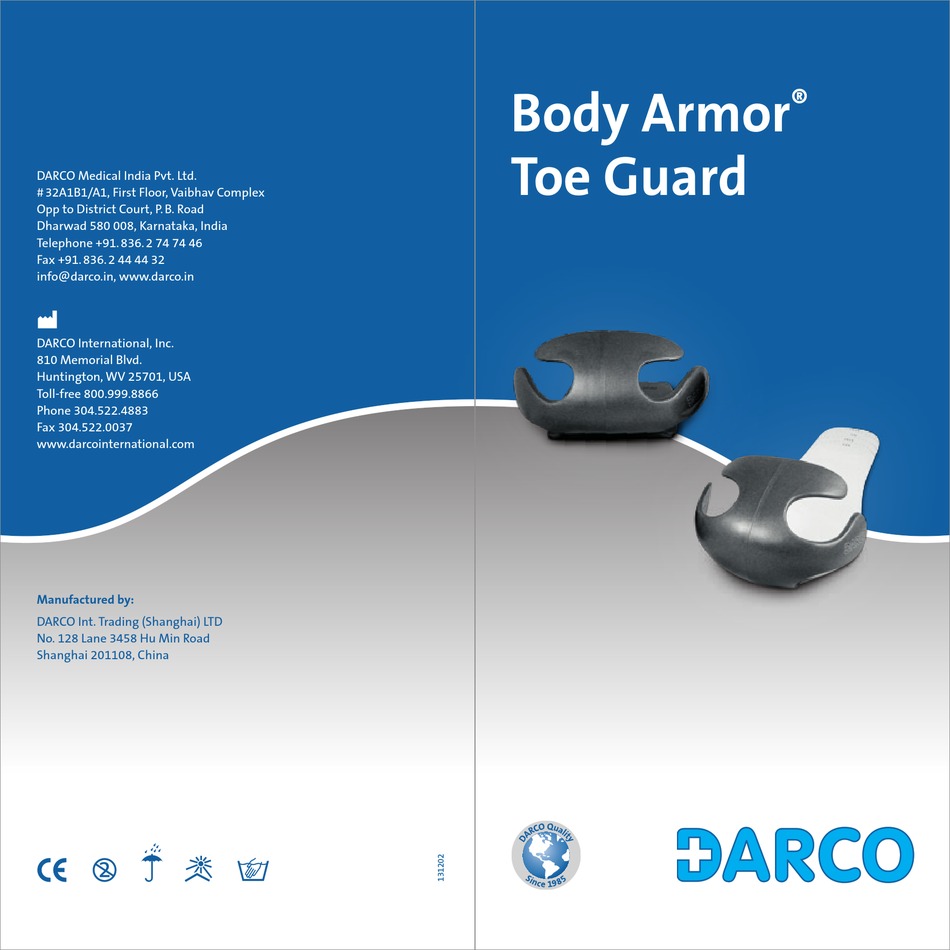 DARCO BODY ARMOR TOE GUARD INSTRUCTIONS FOR USE Pdf Download ManualsLib