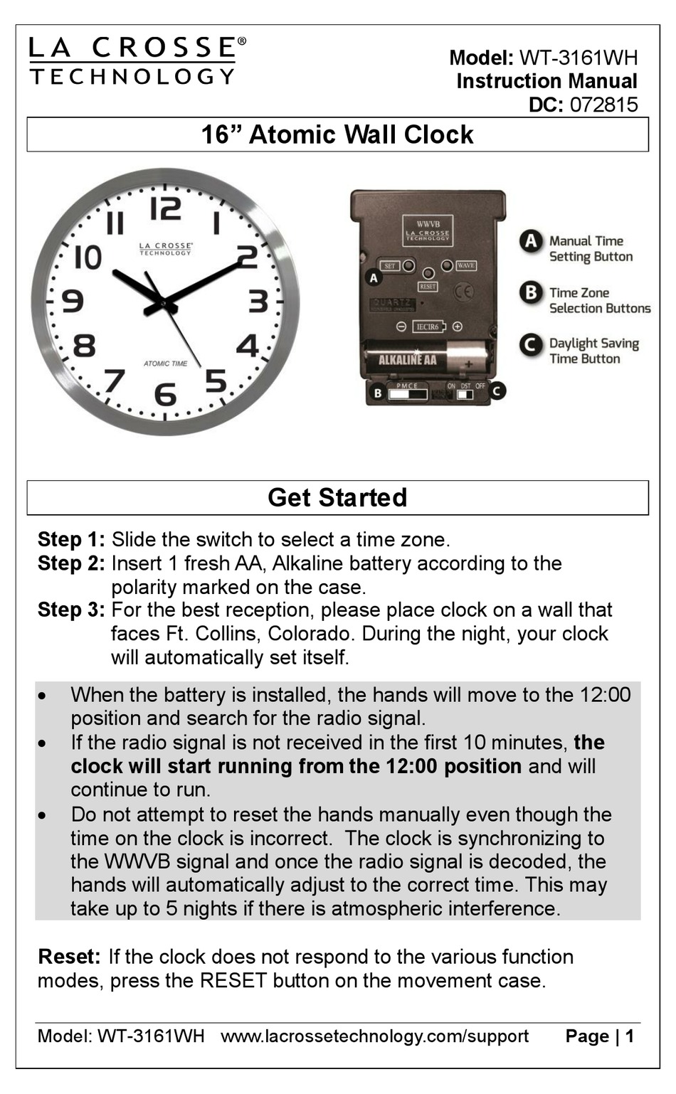 LA CROSSE TECHNOLOGY WT3161WH INSTRUCTION MANUAL Pdf Download ManualsLib